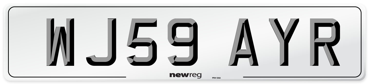 WJ59 AYR Number Plate from New Reg